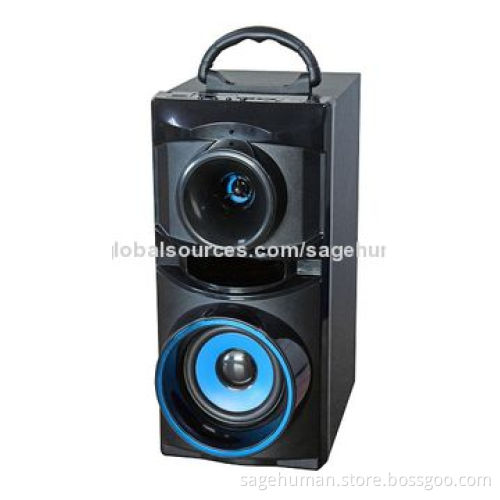 Hi-Fi Bluetooth Speaker with Subwoofer, Supports USB/SD/FM, Built-in Lithium Battery